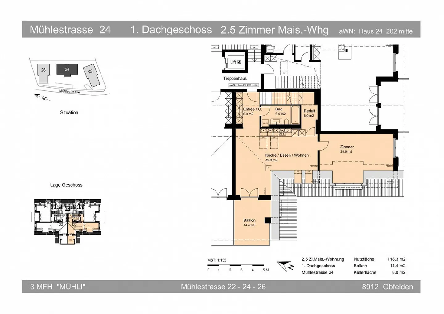 Exklusives Penthouse in Obfelden - Foto 11 von 12