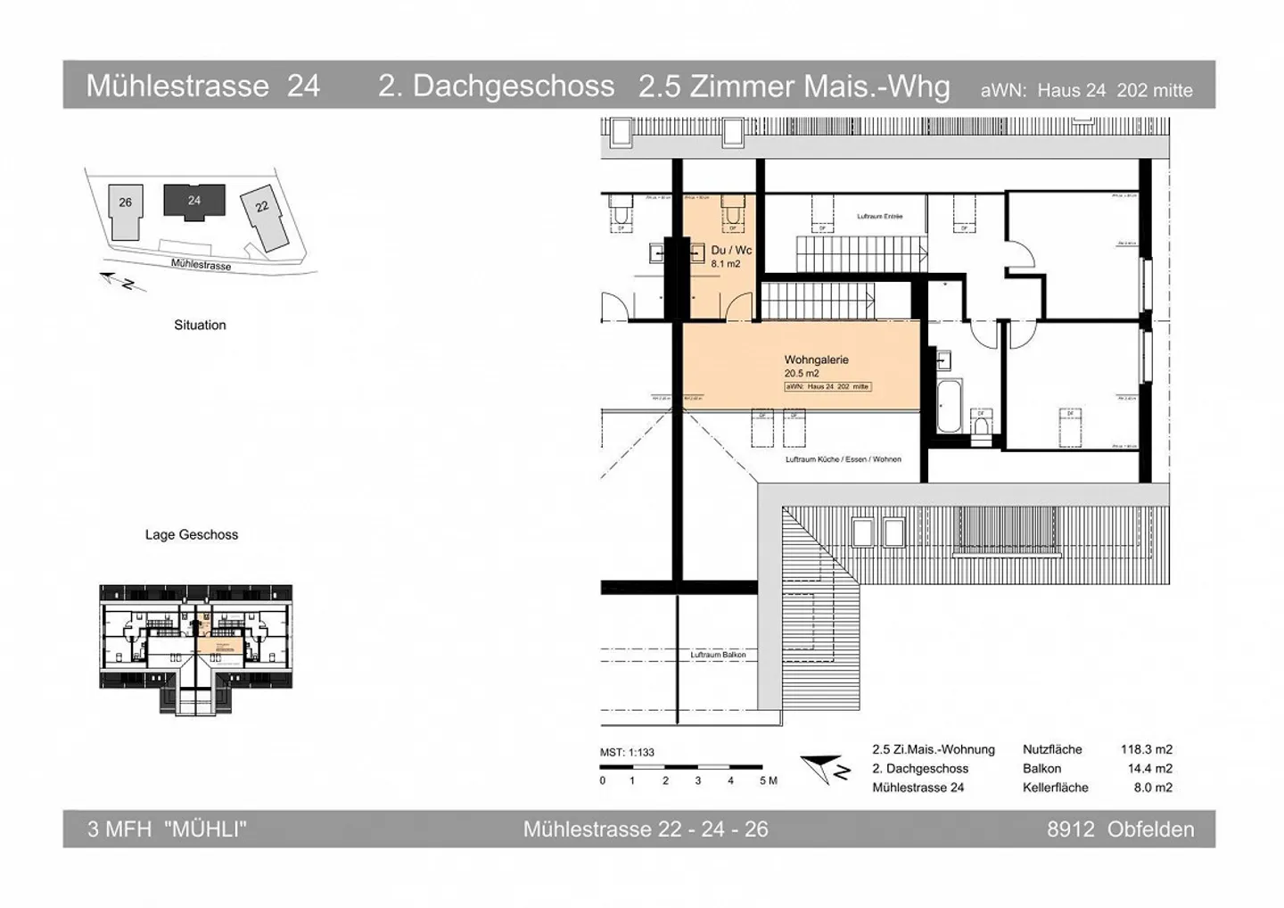 Exklusives Penthouse in Obfelden - Foto 12 von 12