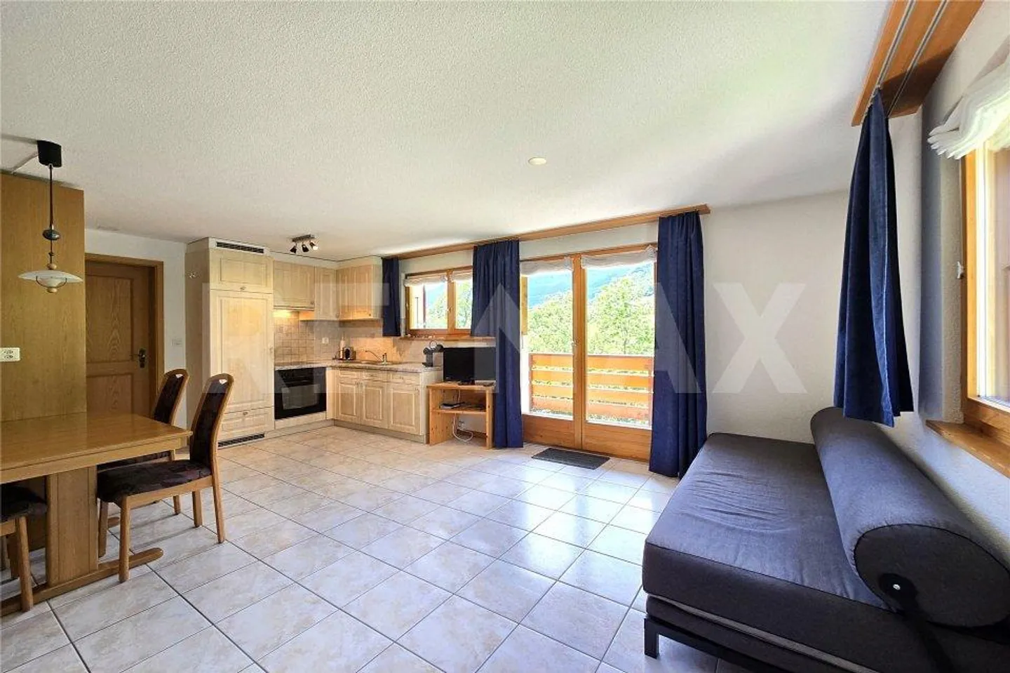 Bergpanorama inklusive  2.5 Zi-Wohnung in Leukerbad mit Balkon & P... - Foto 5 von 13