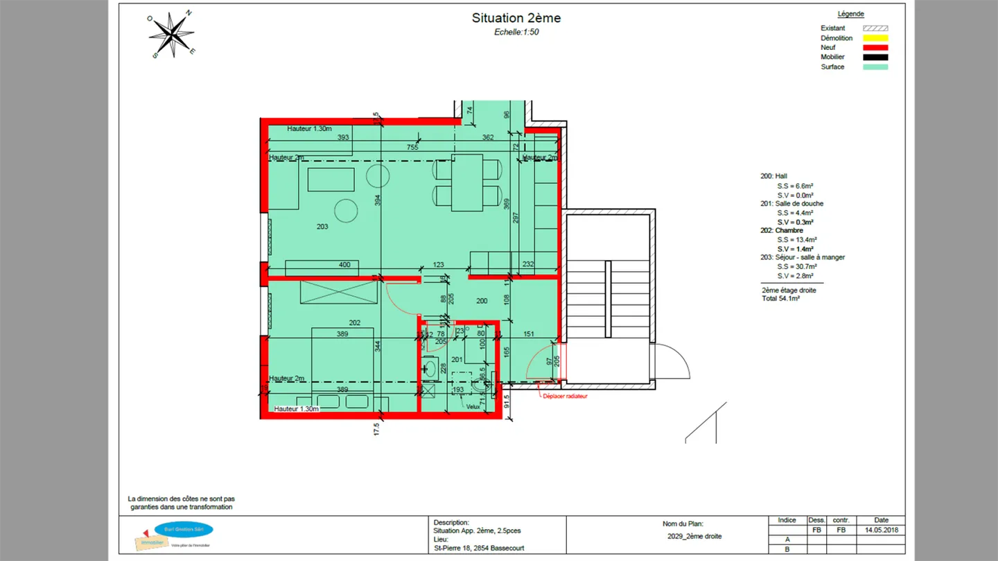 Bassecourt, joli logement récemment rénové de 2.5 pièces au 2ème étage - Foto 9 von 9