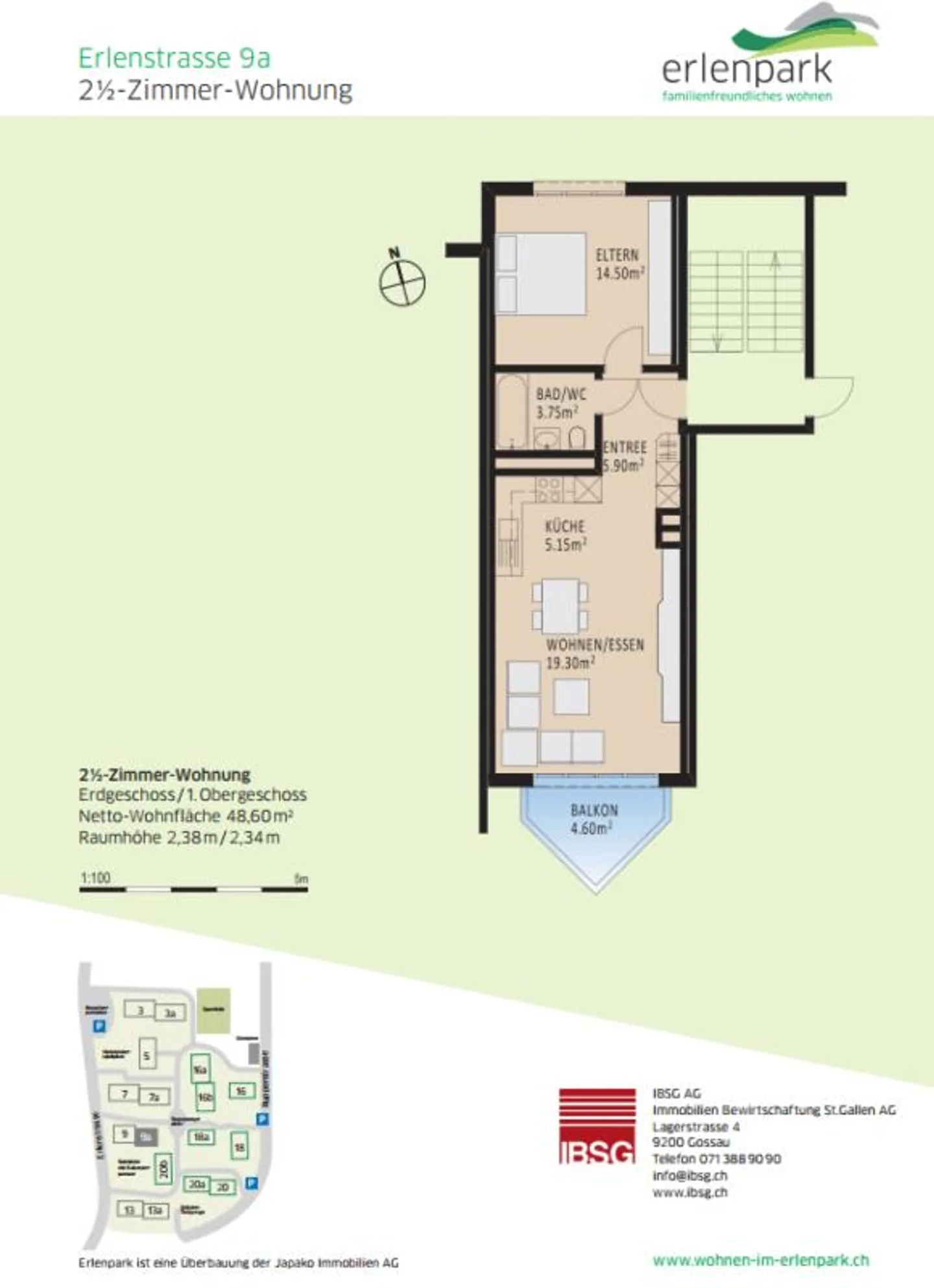 2.5 Zimmer-Wohnung mit Sitzplatz - Foto 5 von 7