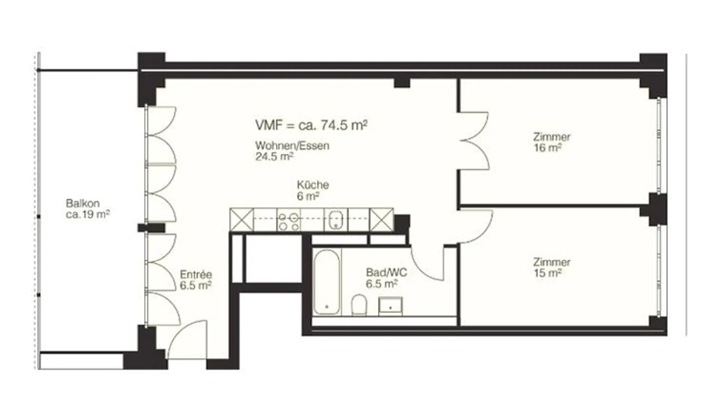 APPARTEMENT 3½ PIÈCES À WINTERTHUR - VILLE, MEUBLÉ, TEMPORAIRE - Photo 8 sur 8