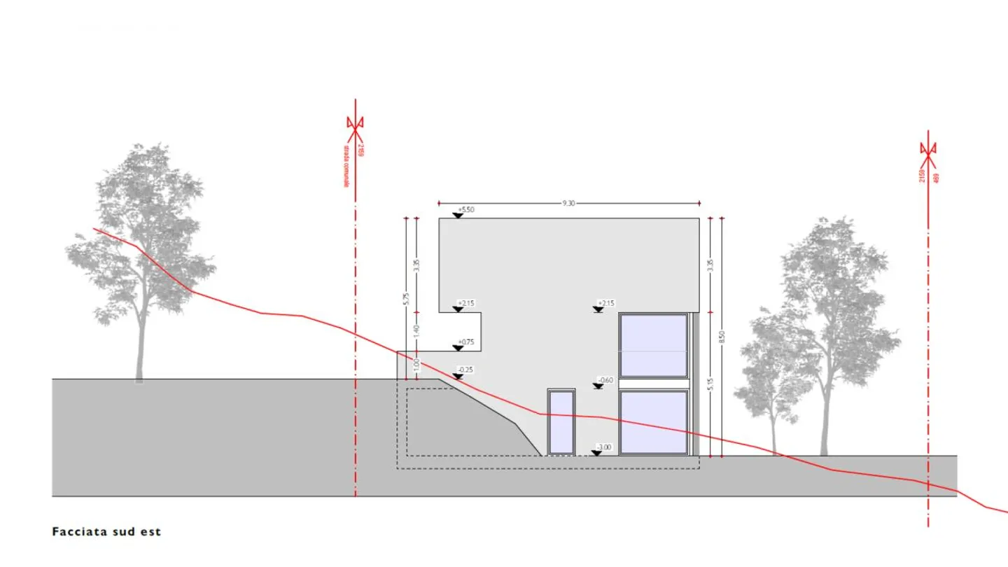 Terreno edificabile con progetto per tre unità abitative - Foto 3 di 5