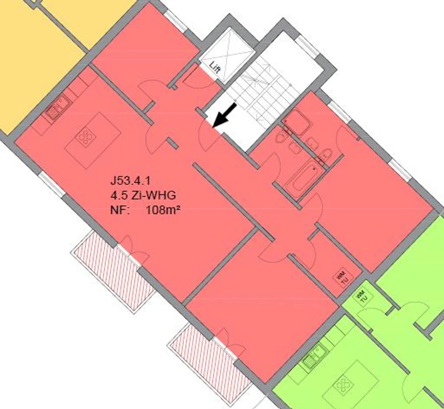 Appartement 4.5 pièces idéal pour une colocation - Photo 11 sur 11