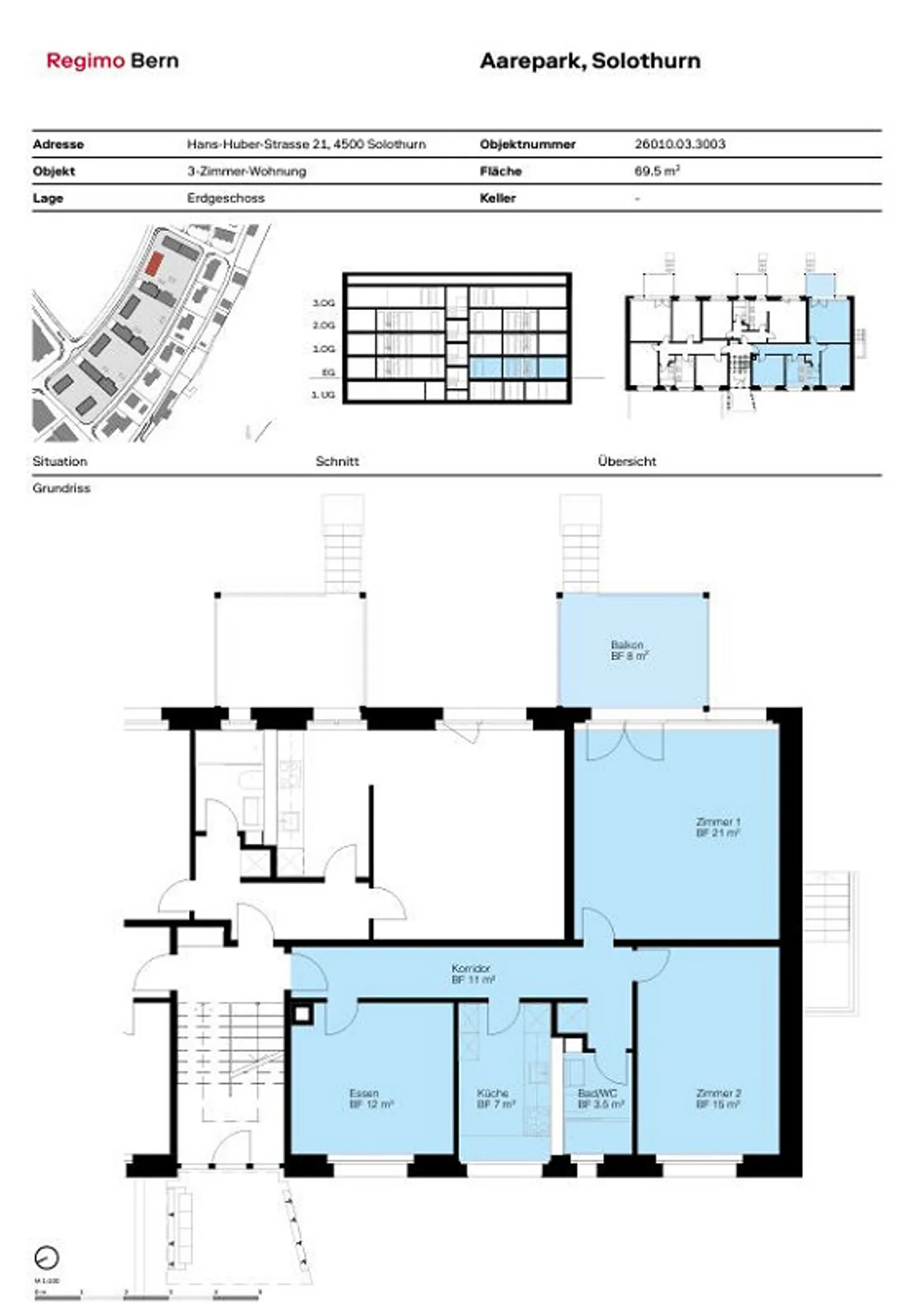 Komfortables Apartment im Aarepark - Foto 9 von 9