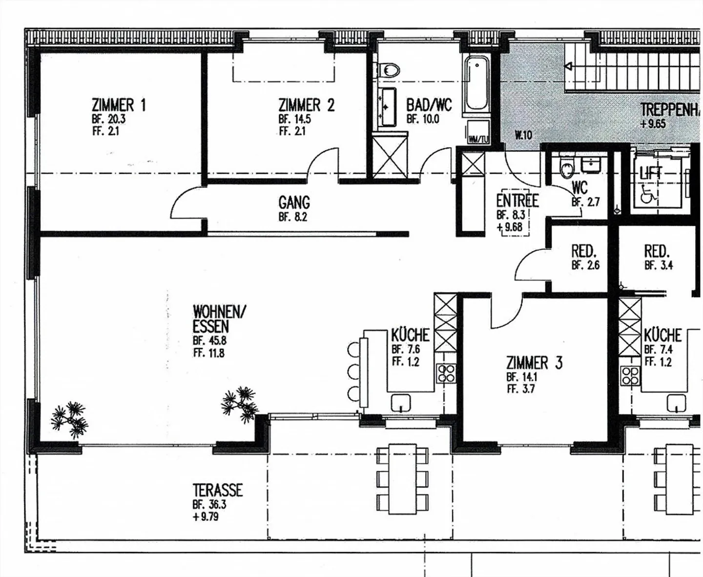 Appartement penthouse moderne de 4,5 pièces avec garage souterrain à Beringen - Photo 14 sur 14