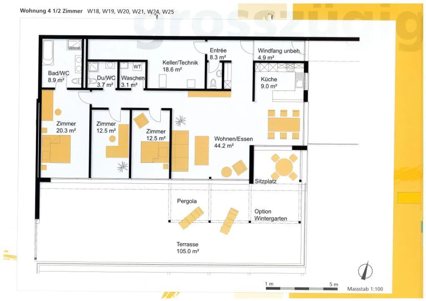 Helle und grosszügige 4½-Zimmer Terrassenwohnung - Foto 6 von 6