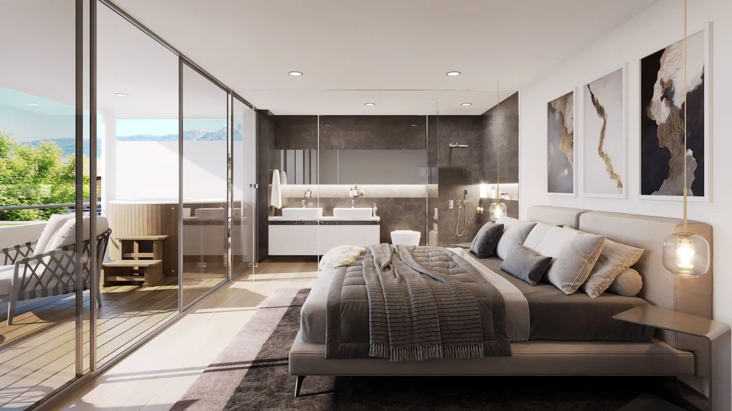 Zeitgenössische Villa im Wallis - Foto 1 von 6