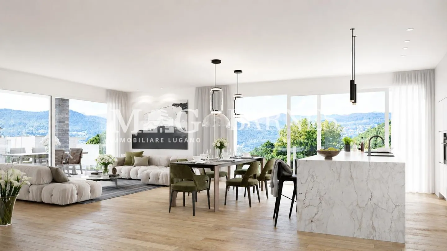 Collina d'Oro: 4,5-Zimmer-Wohnung mit Terrasse in einer neuen Residenz - Foto 2 von 5