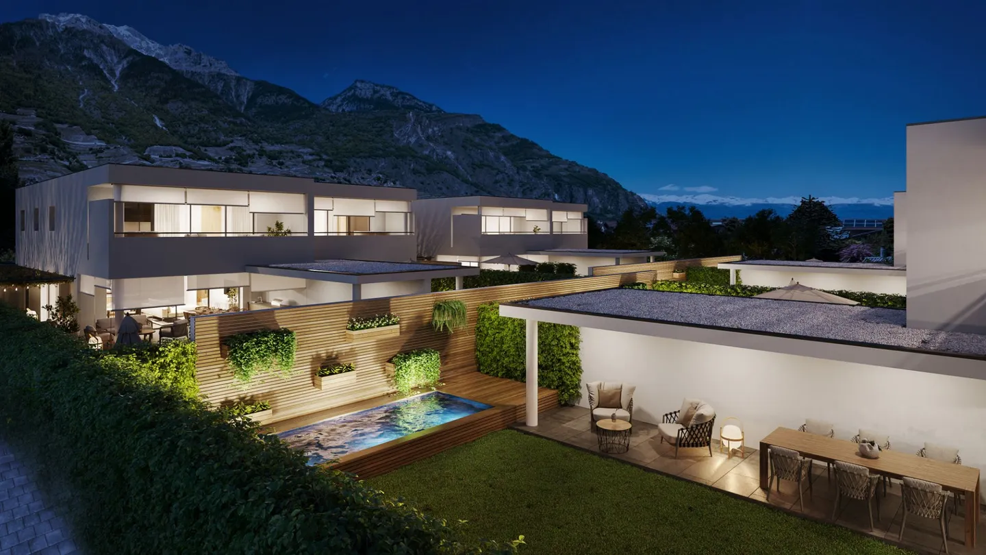 Zeitgenössische Villa im Wallis - Foto 6 von 6