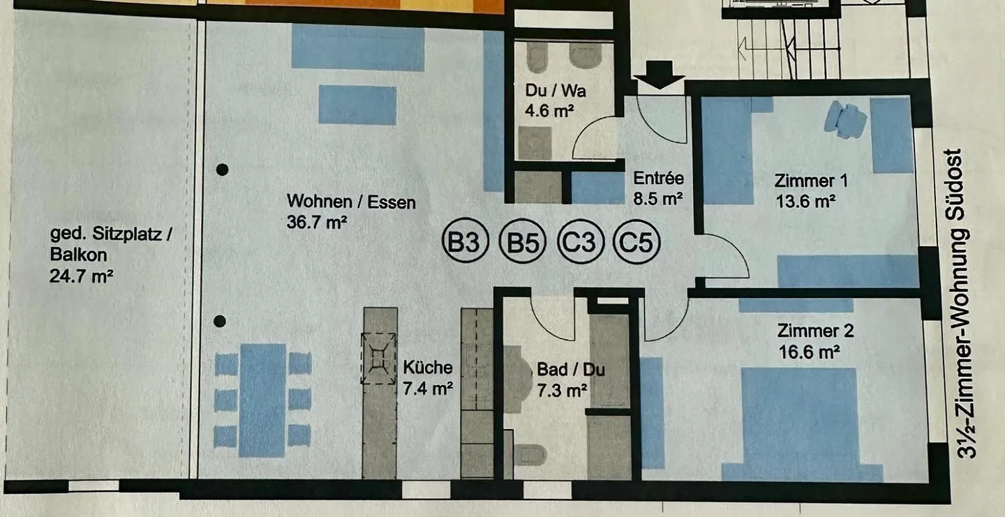 Attraktive, helle, moderne  und  komfortable 3 1/2 Zimmer Wohnung - Foto 22 von 22