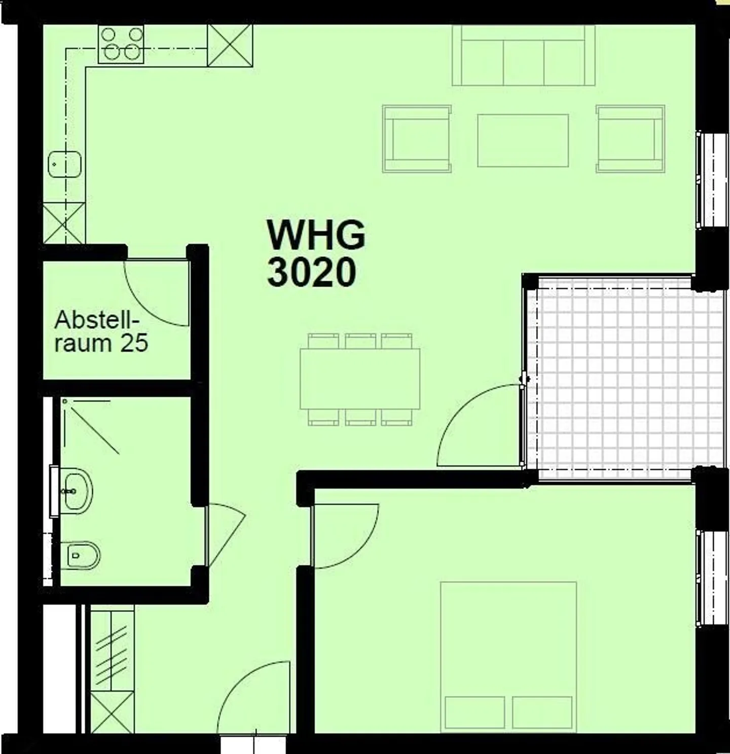 Sonnige 2.5 Zimmer-Wohnung - Foto 6 von 6