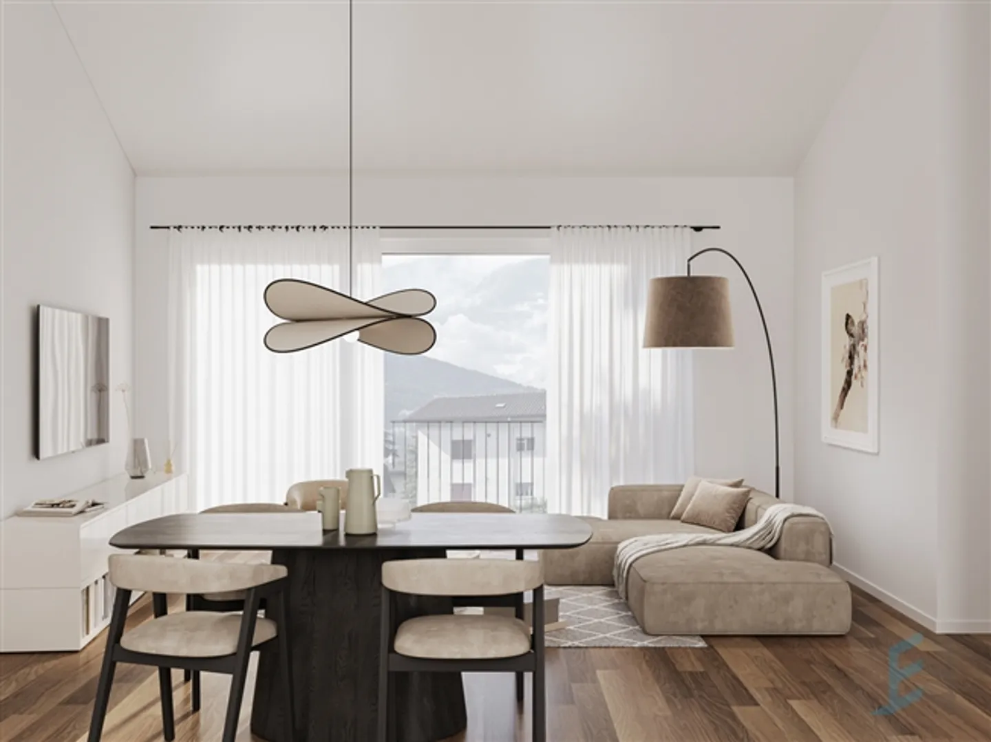 Excellent 2 1/2 room apartment on the ground floor in a project with 7 units in a villa - Photo 4 of 5