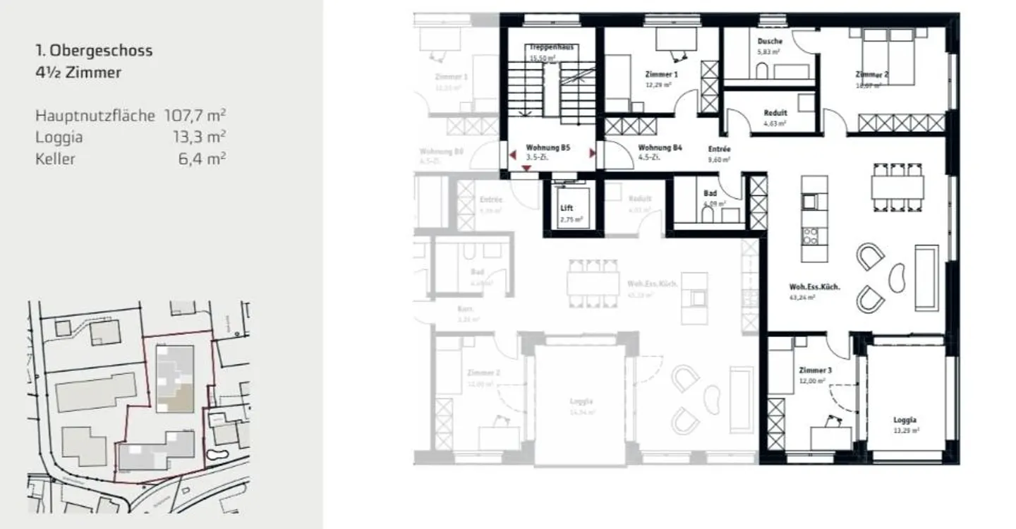 High-quality 4.5-room new apartment in a privileged location - Muri AG - Photo 4 of 5