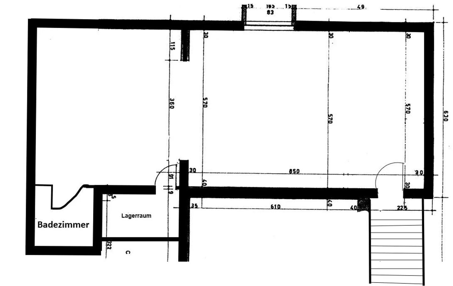 Bureau ou local commercial pour commerce silencieux en sous-sol - Photo 3 sur 3