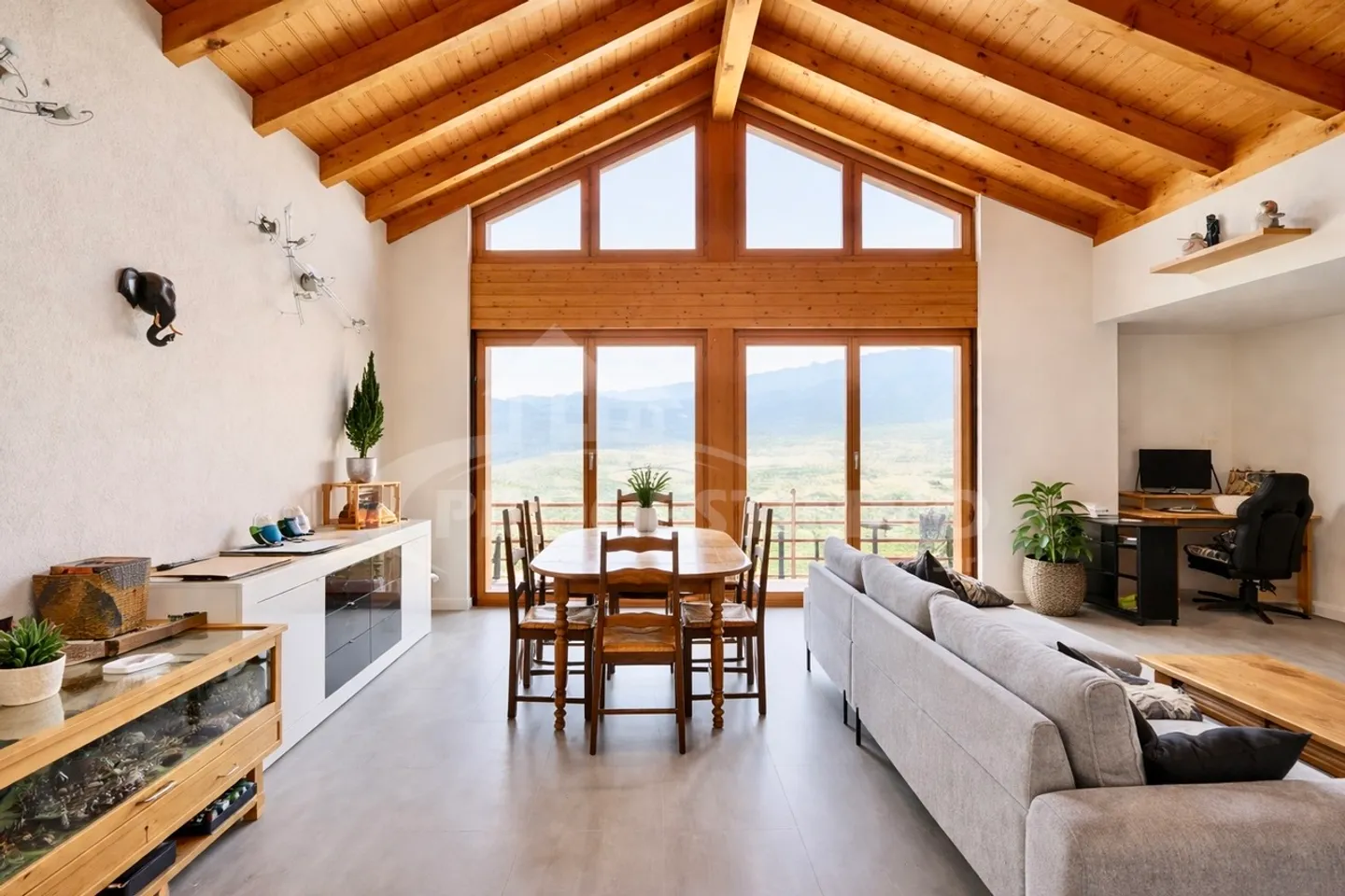 DETACHED HOUSE WITH BREATHTAKING PANORAMA OVER THE PLAIN - Photo 3 of 10