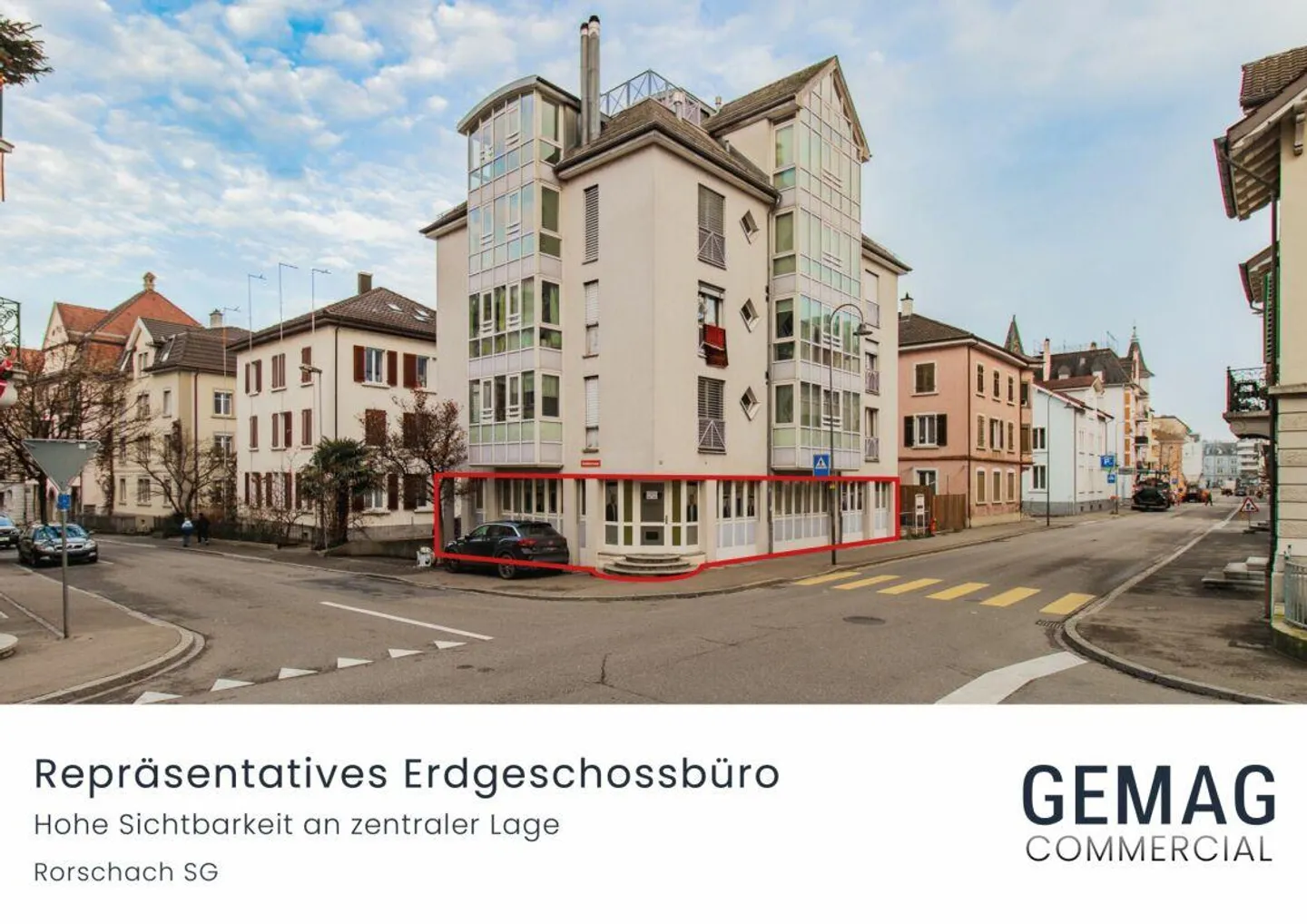 Attraktive Bürofläche im Erdgeschoss an zentraler Lage in Rorschach - Foto 1 von 11