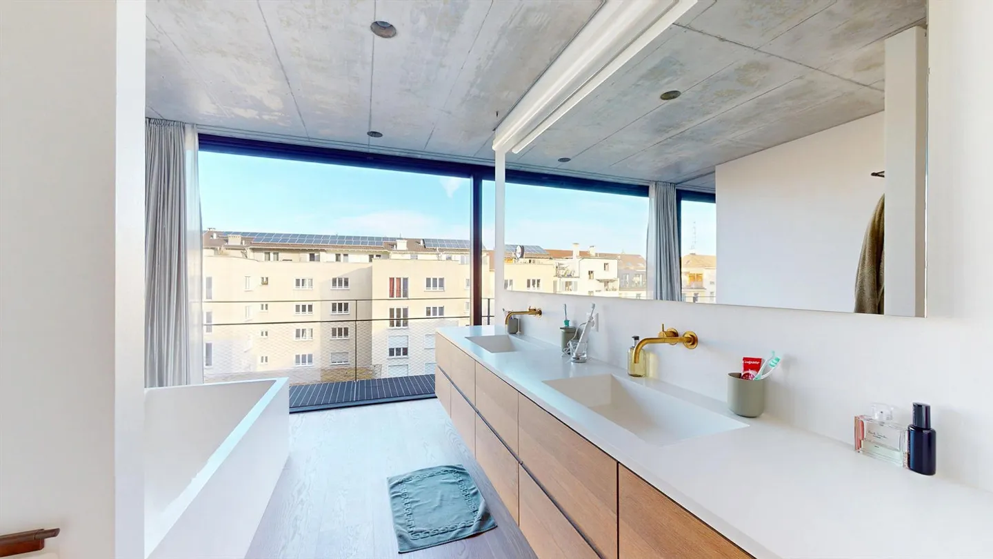 Exclusive architect apartment above the rooftops of Basel with panoramic view of the Rhine - Photo 11 of 14