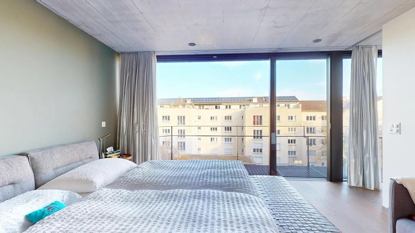 Exclusive architect apartment above the rooftops of Basel with panoramic view of the Rhine - Photo 12 of 14