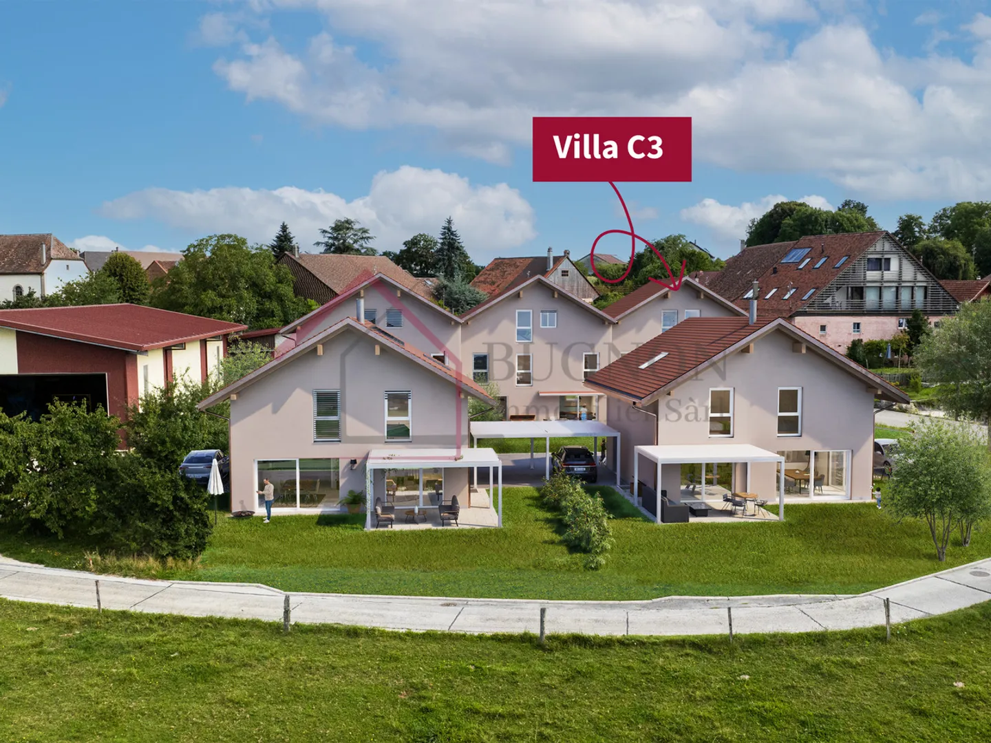 Les Villas de Grand Pré - Maison mitoyenne en PPE 4.5 pièces - Lot C3 - Photo 1 sur 10