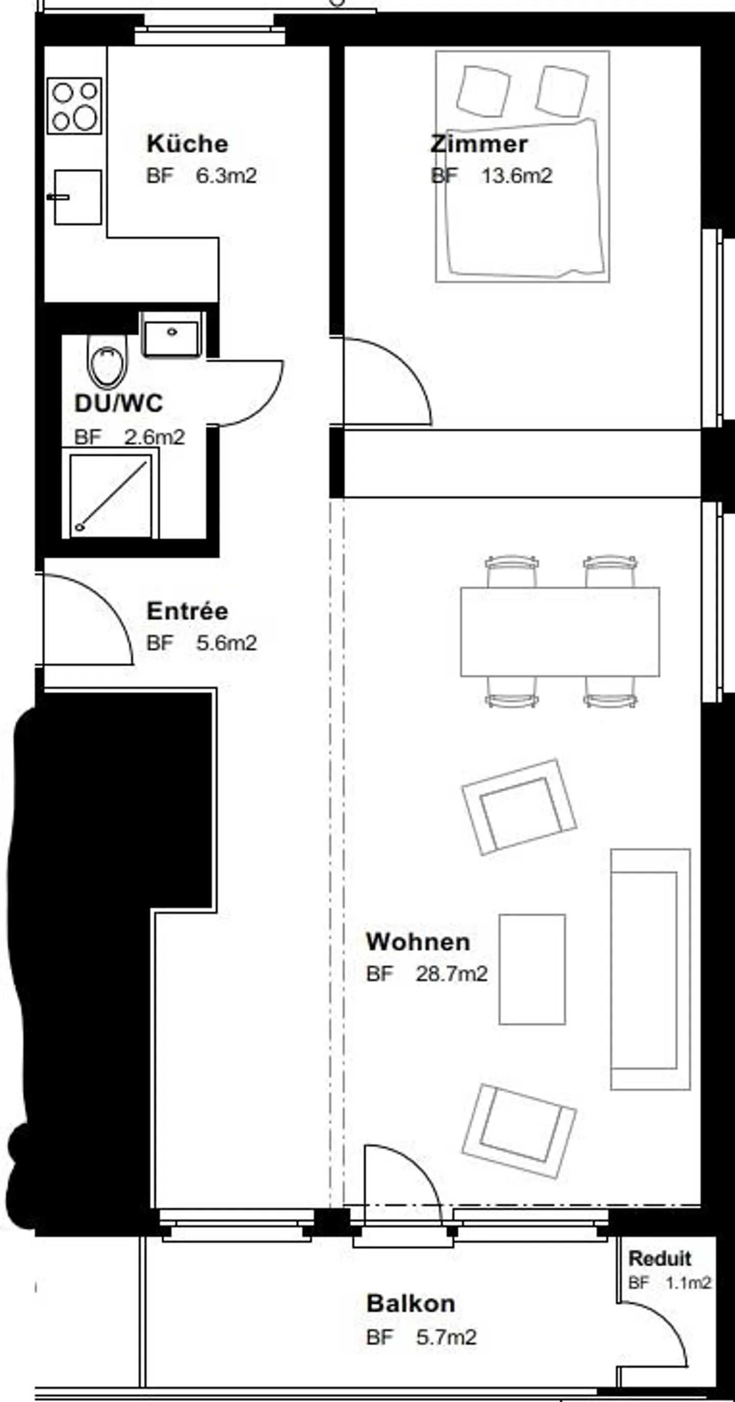 gemütliche 2.5-Zimmerwohnung in Herzogenbuchsee - Foto 6 von 6