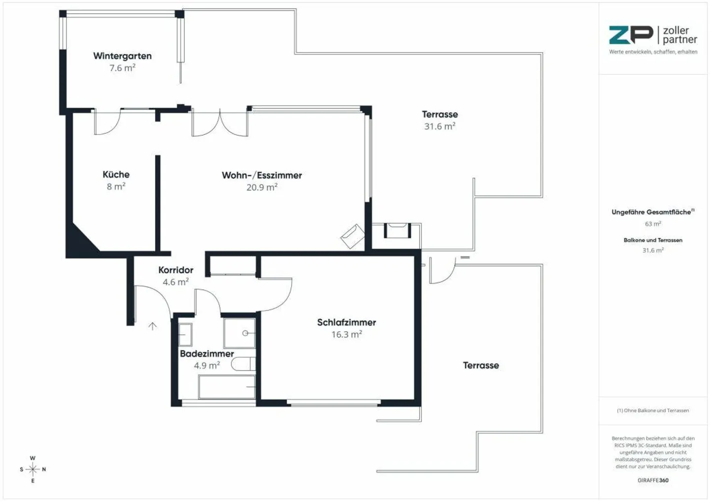 2.5-room penthouse apartment with wonderful views - Photo 25 of 25
