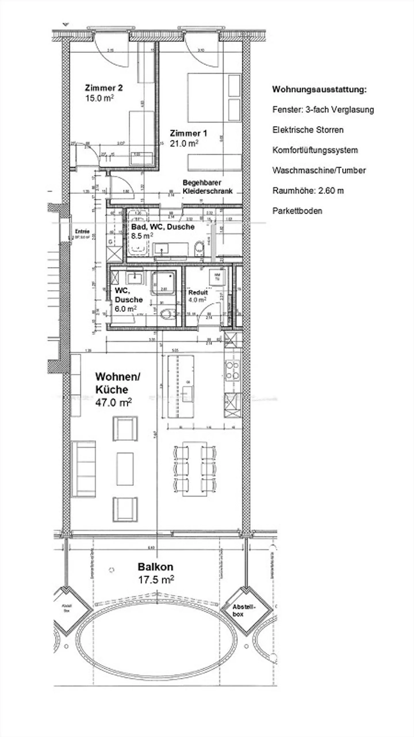 3.5-room apartment in the city of Zug (with parking) - Photo 7 of 7