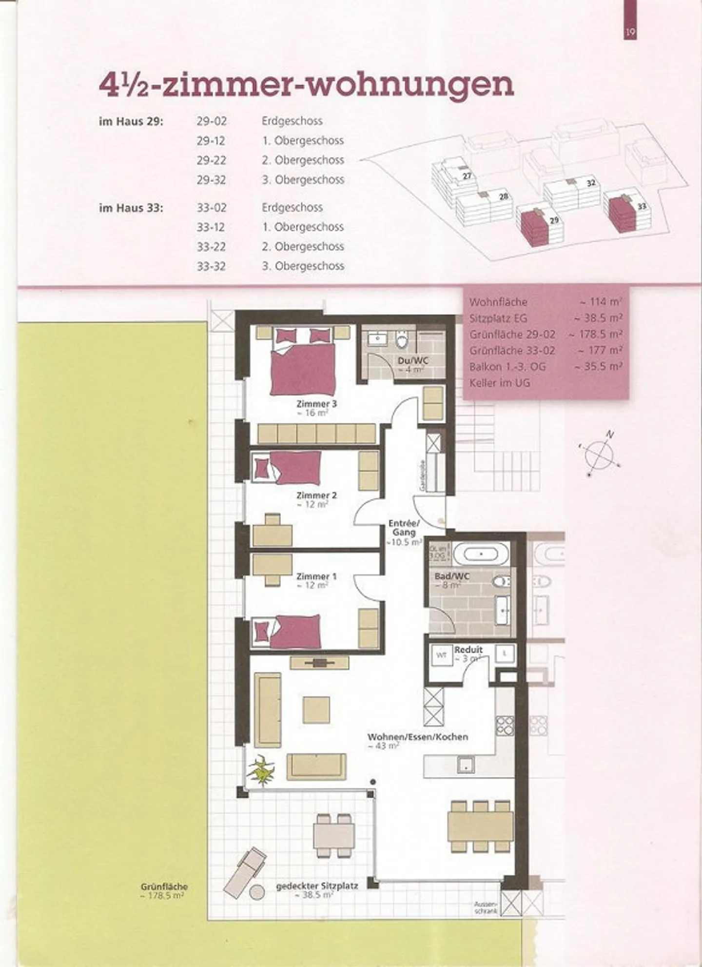 Appartement 4.5 pièces ensoleillé, spacieux et central à Rothenburg - Photo 10 sur 10