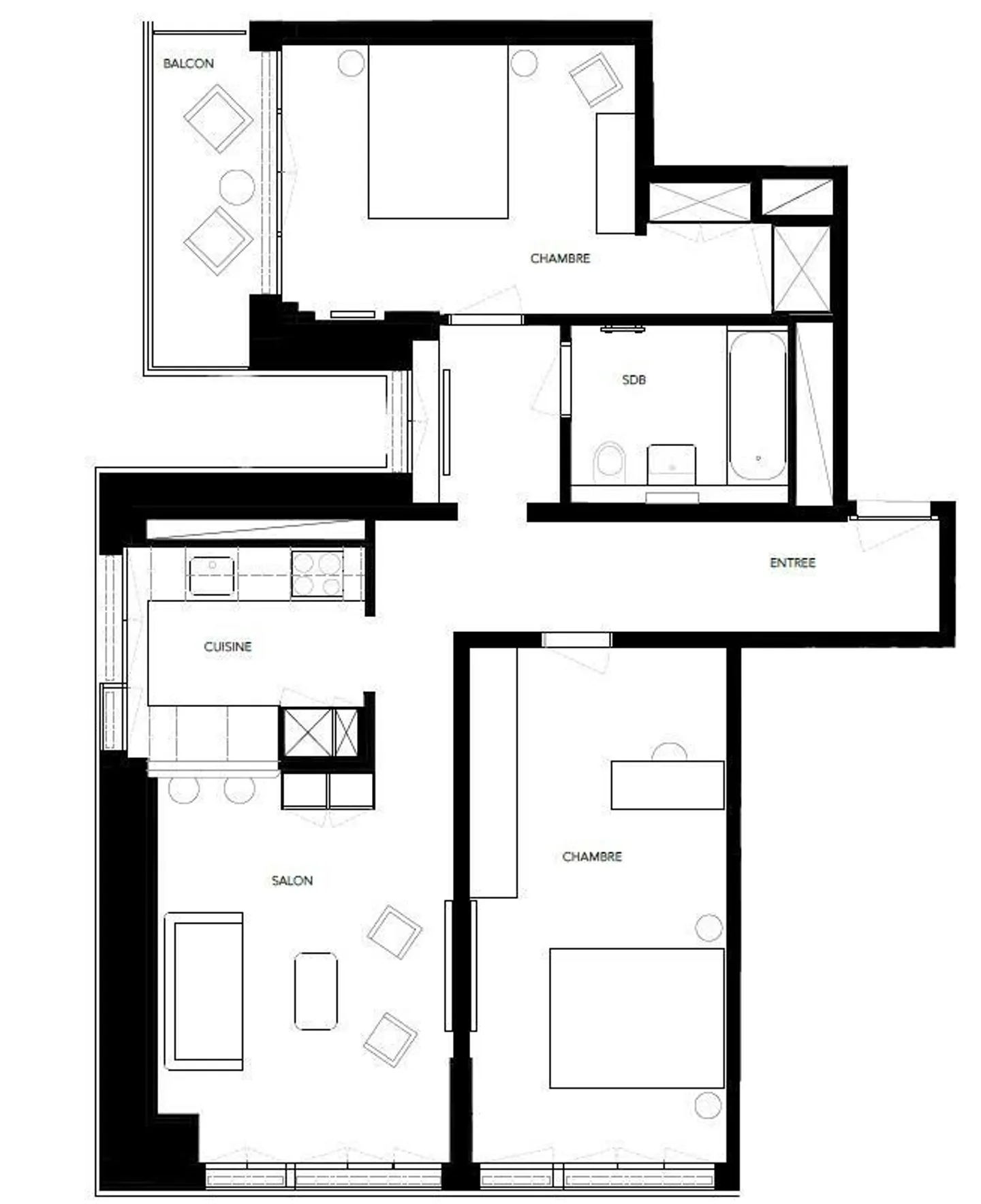 3.5 rooms fully renovated - Photo 9 of 9