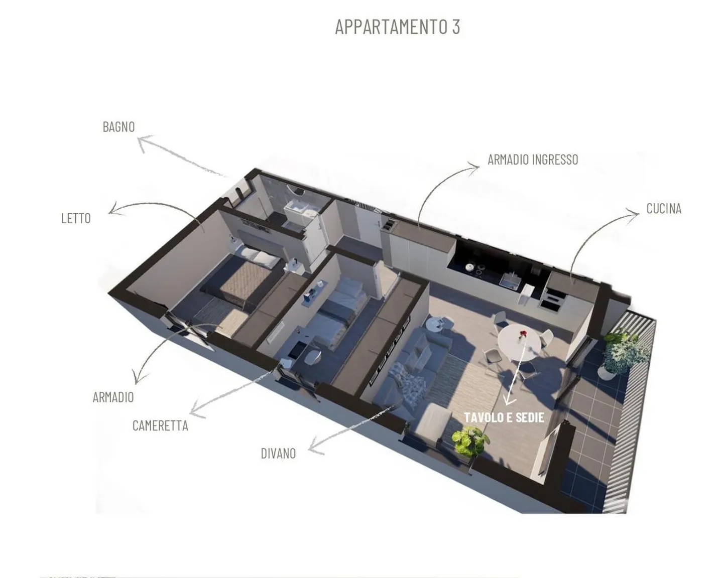 Appartamento moderno con terrazza - Foto 10 di 11