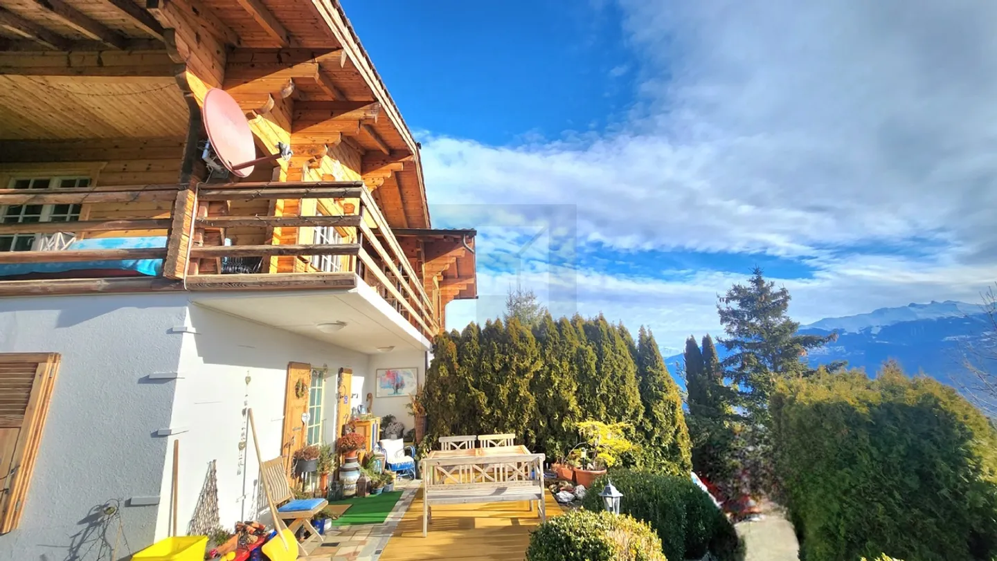 Zentrales Wallis, wunderschönes Chalet mit paradiesischem Blick, erstklassige Lage, Ruhe - Foto 10 von 13