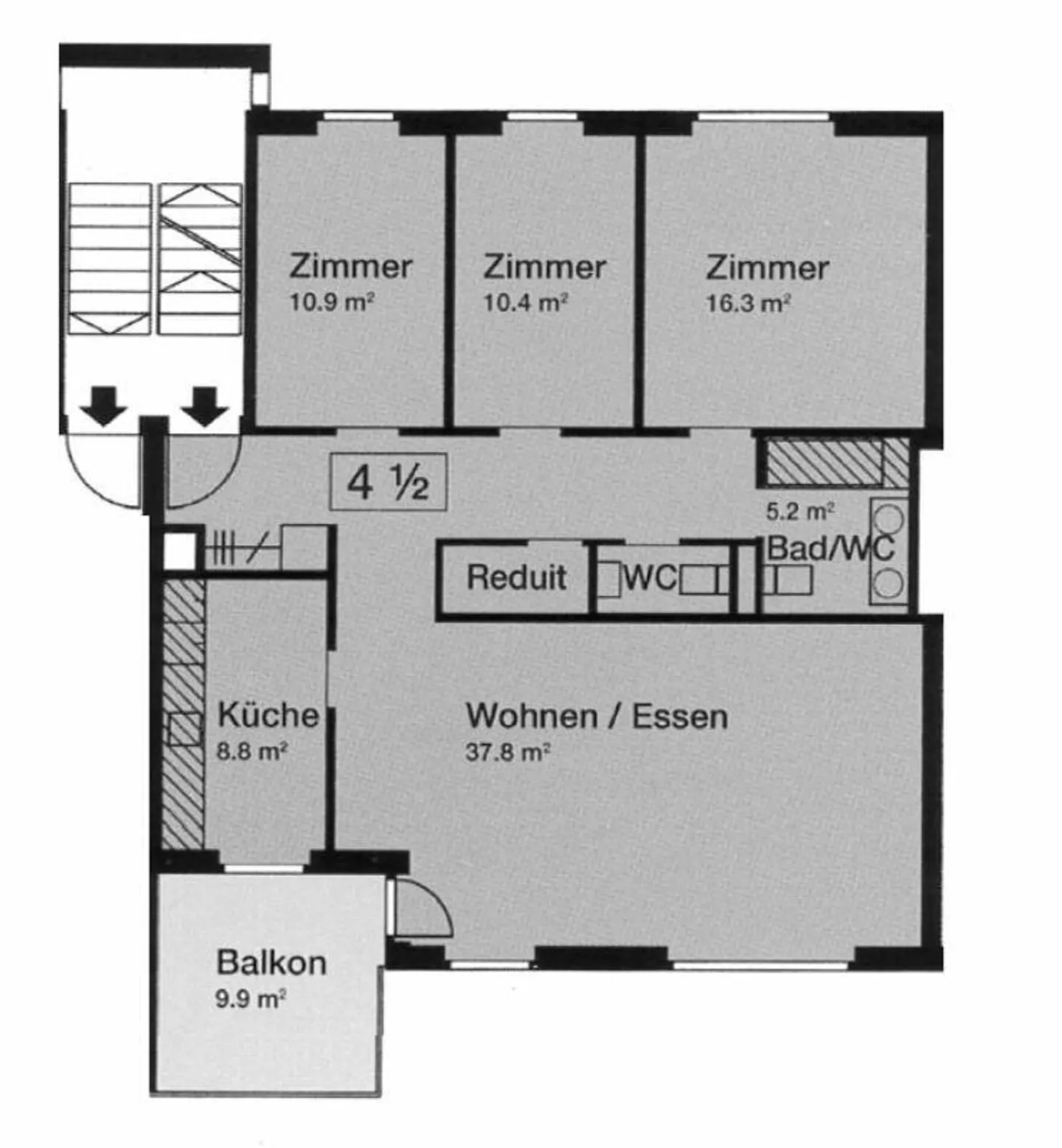 Geräumige 4.5-Zimmer-Wohnung - Foto 10 von 11