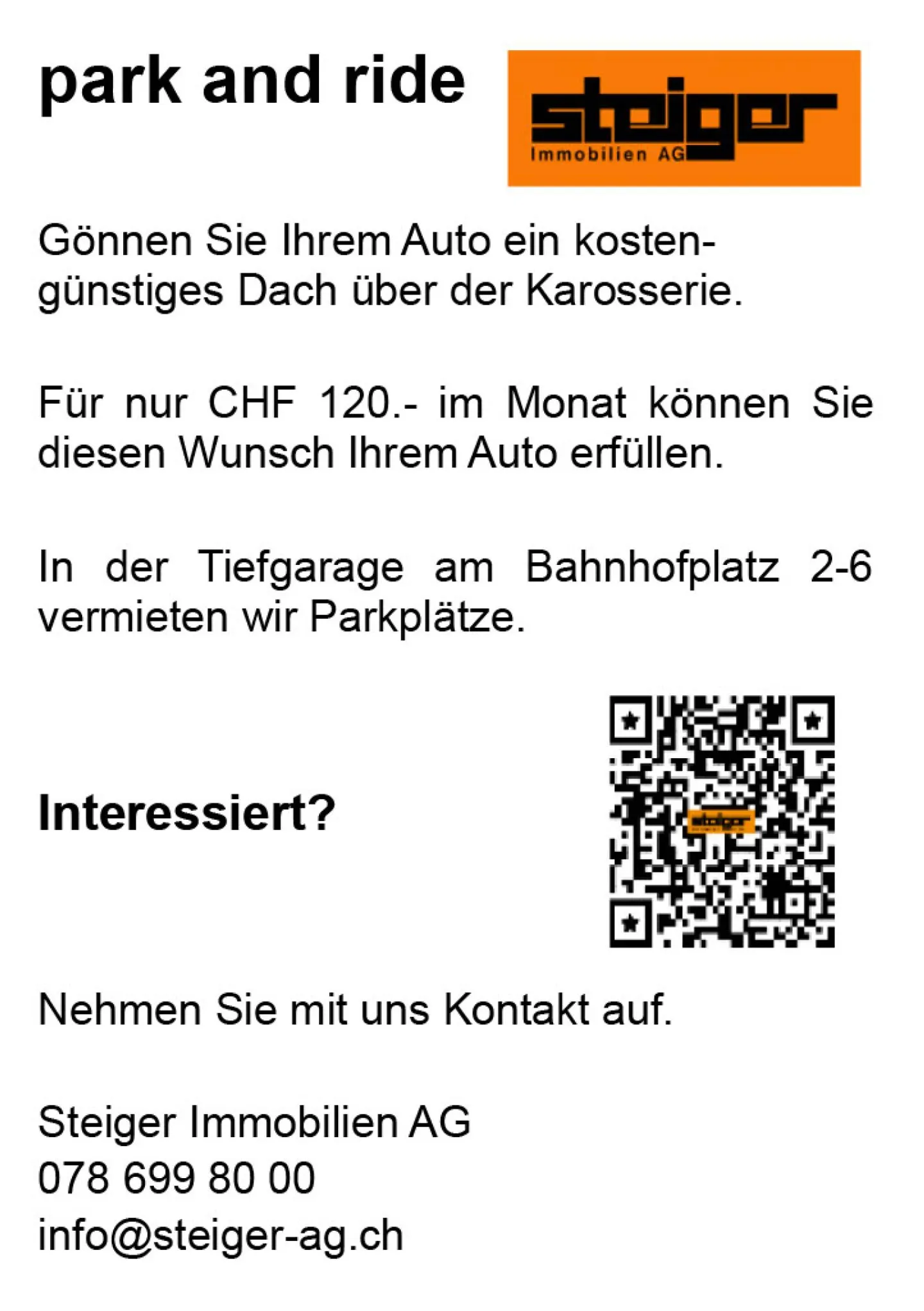 Posti auto in affitto a Egerkingen / P + Rail - Foto 2 di 2