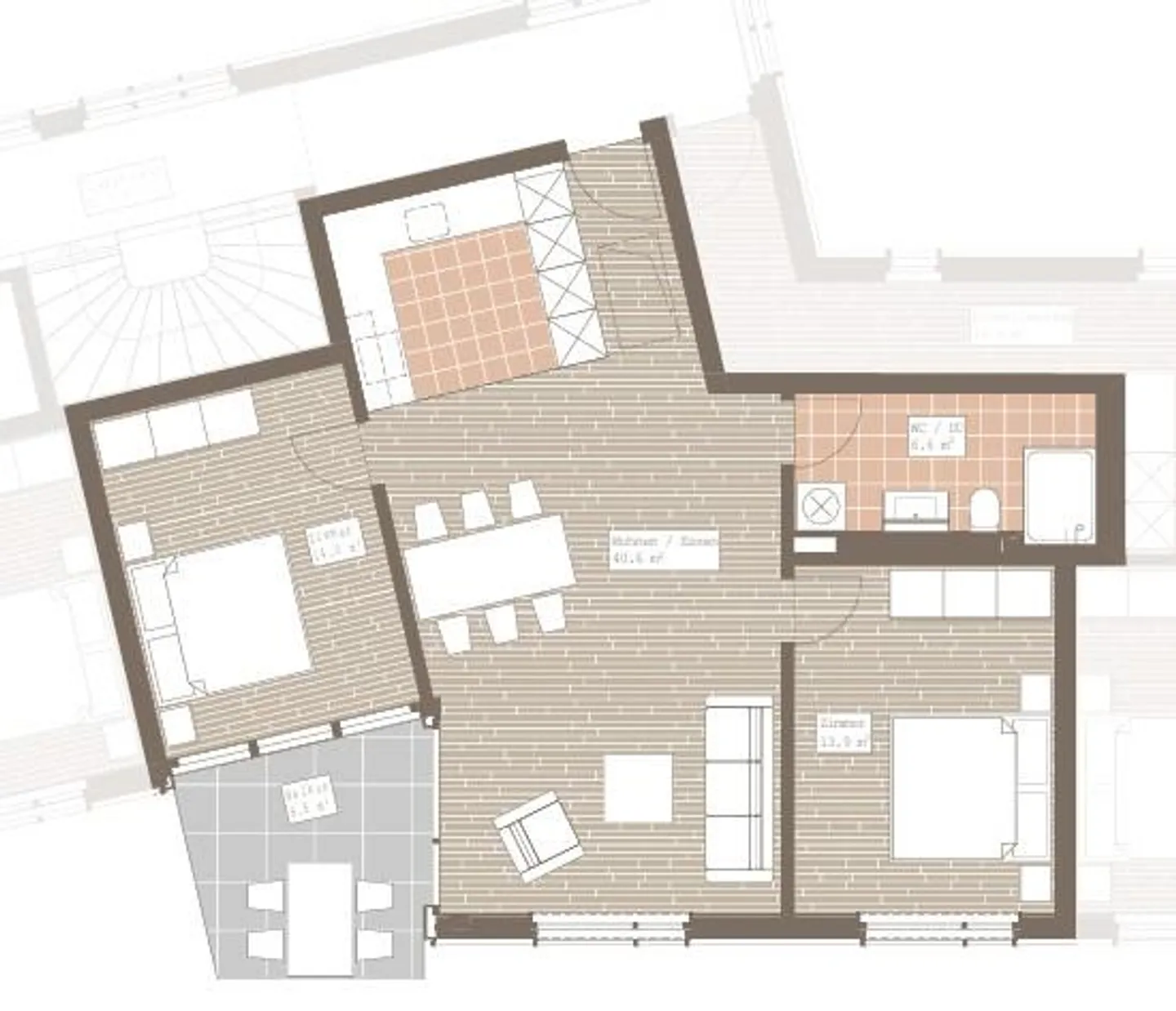Appartement penthouse attrayant de 3,5 pièces avec vue à Teufen AR - Photo 3 sur 6