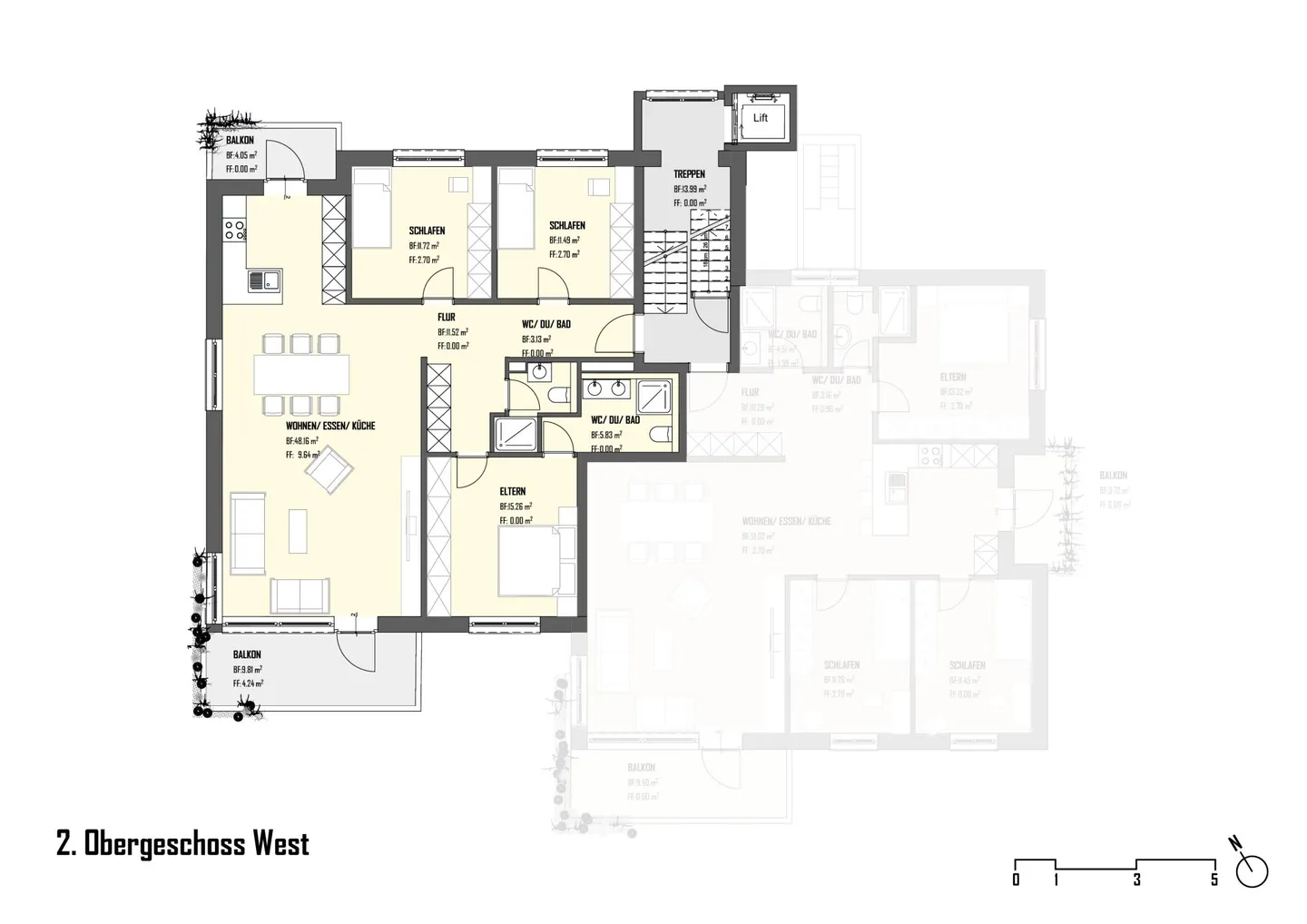 Appartamento attraente di 4,5 stanze al 2° piano - Foto 7 di 8