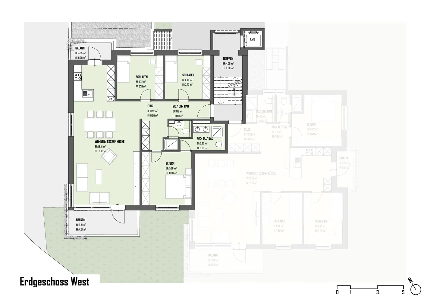 Appartamento al piano terra di 4,5 stanze modernizzato in una posizione tranquilla - Foto 7 di 8