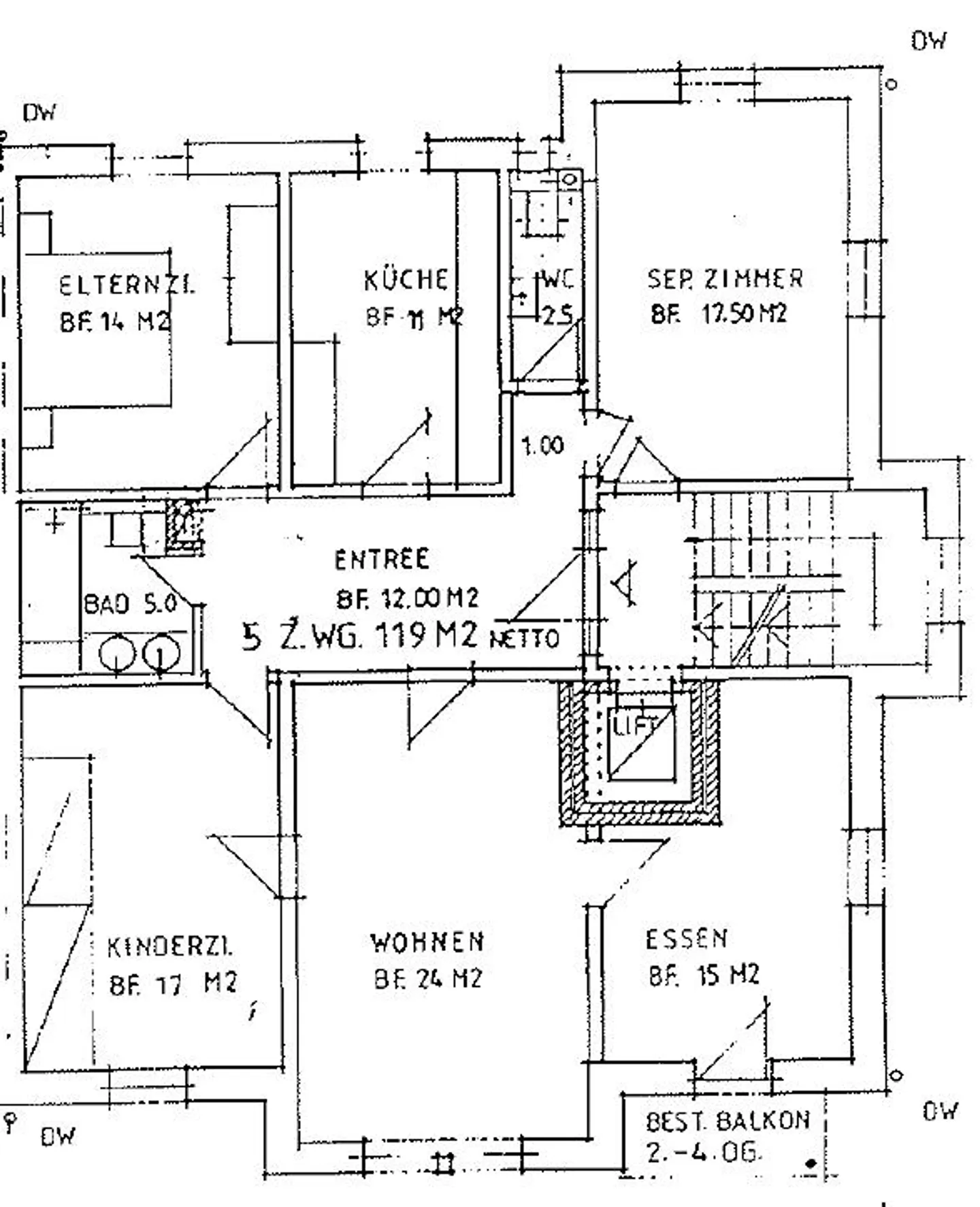 Stilvolle 5-Zimmer-Wohnung mit Balkon - Foto 7 von 11