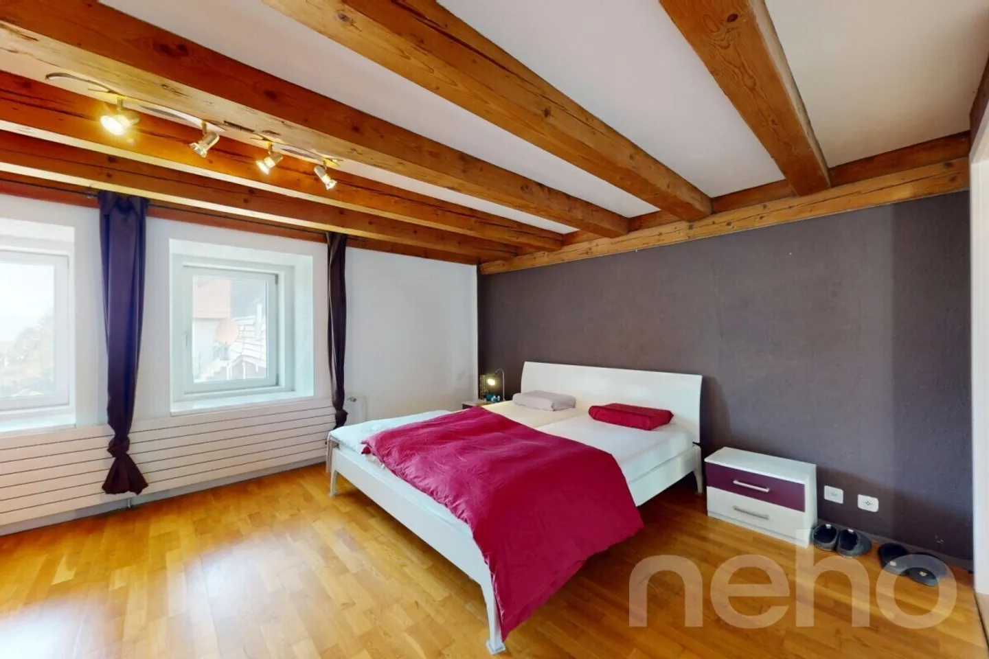 In der Nähe von Yverdon: großes renoviertes 4,5-Zimmer-Apartment mit Gemeinschaftsgarten - Foto 9 von 12