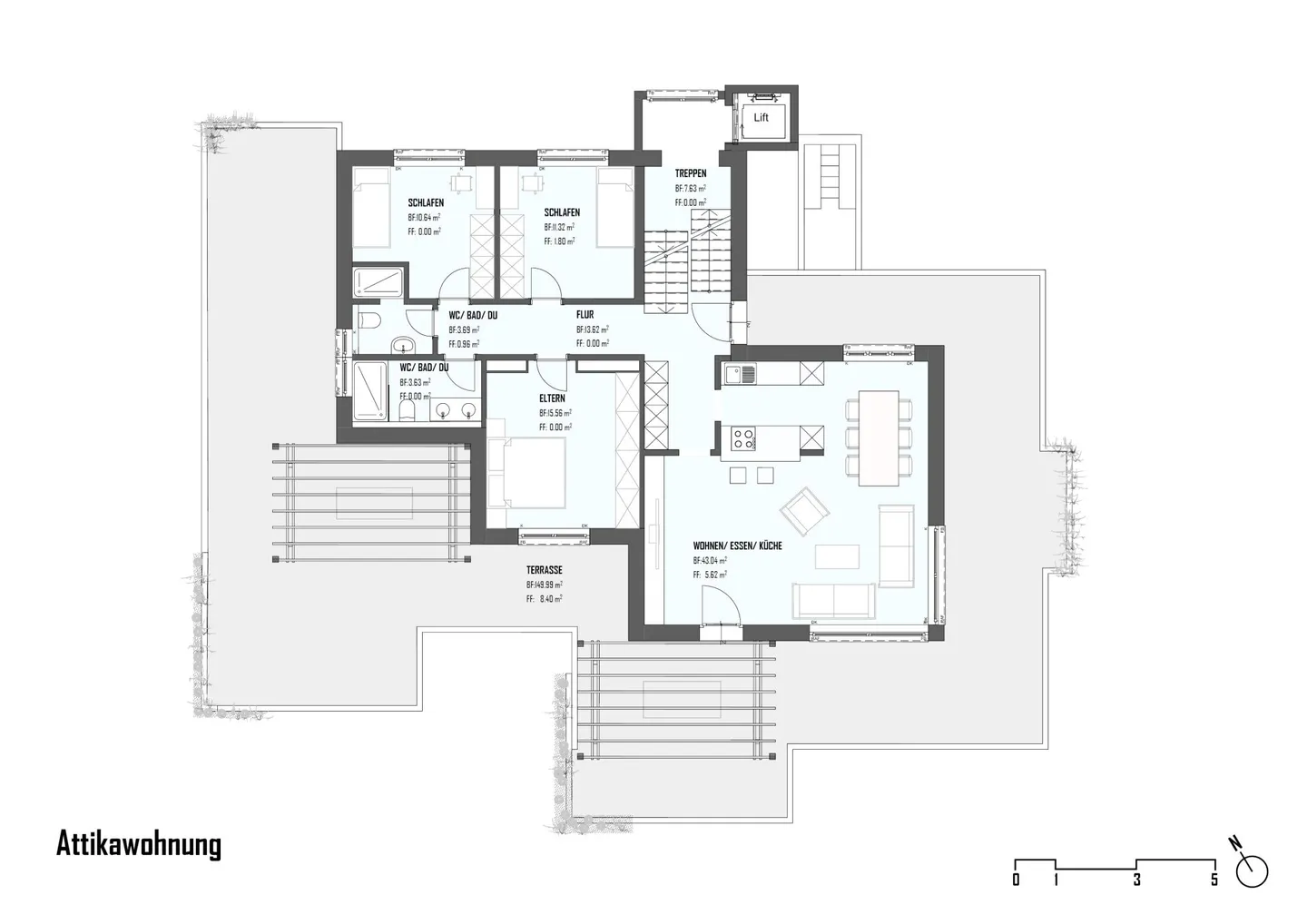 Appartement sous les combles spacieux de 4,5 pièces - Photo 7 sur 8