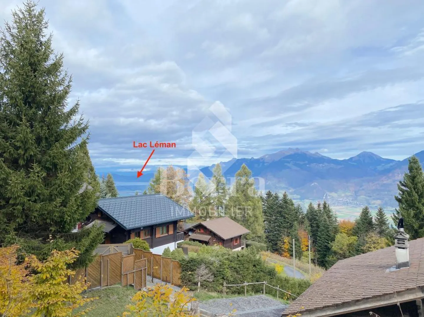 Schönes renoviertes Chalet mit unabhängigem Studio und Panoramablick auf den Genfer See - Foto 1 von 13