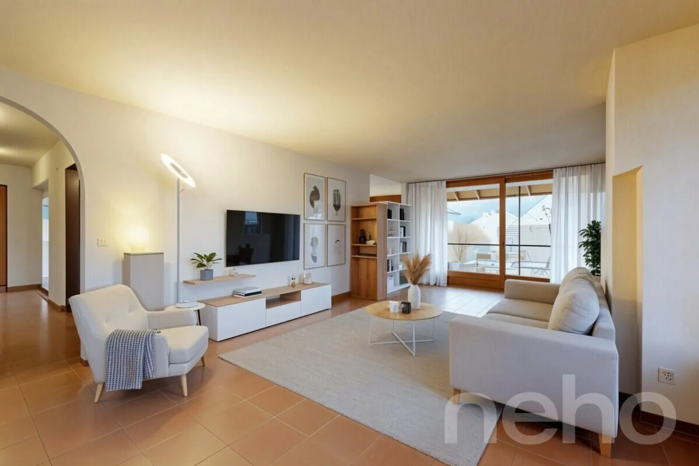 Bright 4.5-room apartment with fireplace, balcony, green view. Near Thun. - Photo 8 of 12