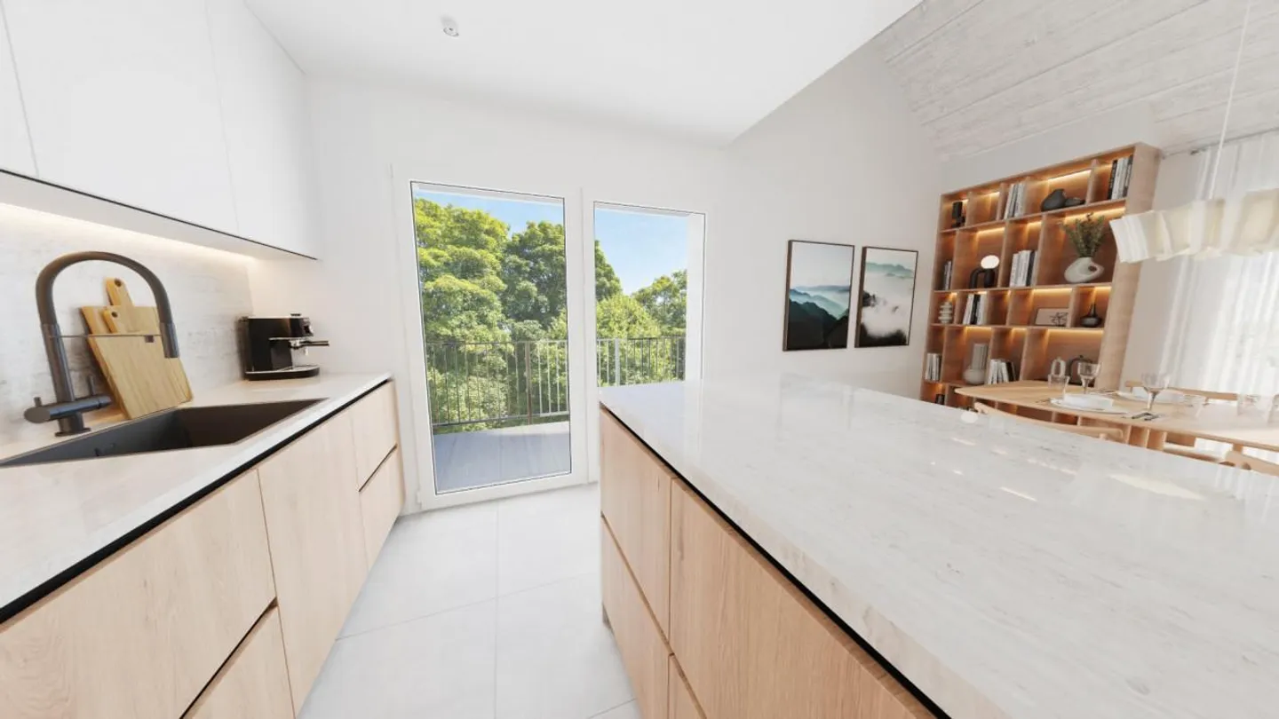 A home where the garden touches the sky, Duplex attic 4.5 rooms, 190 m² - Photo 6 of 13