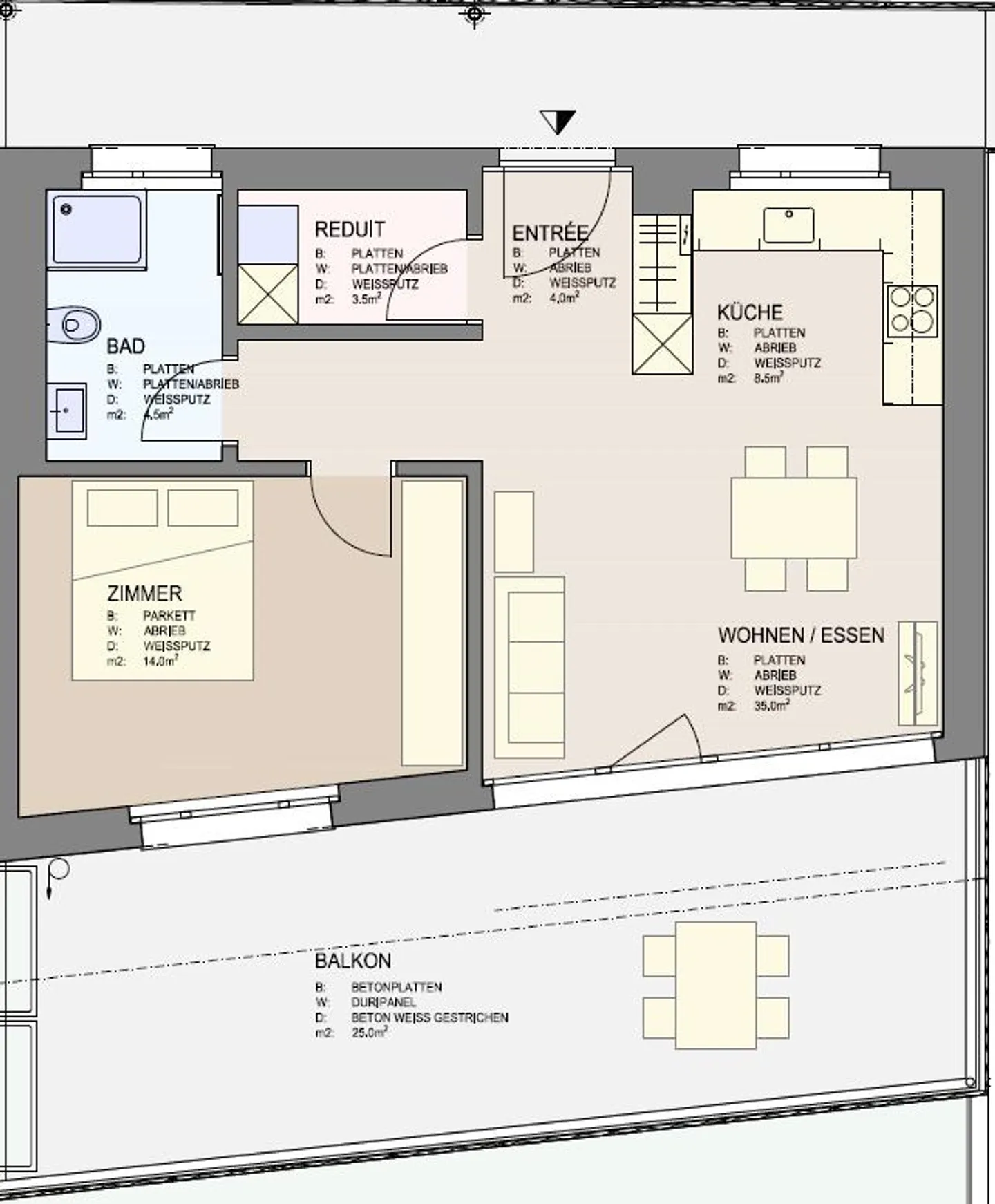 2.5 Room Attic Apartment with Spacious Terrace for Rent - Photo 8 of 9