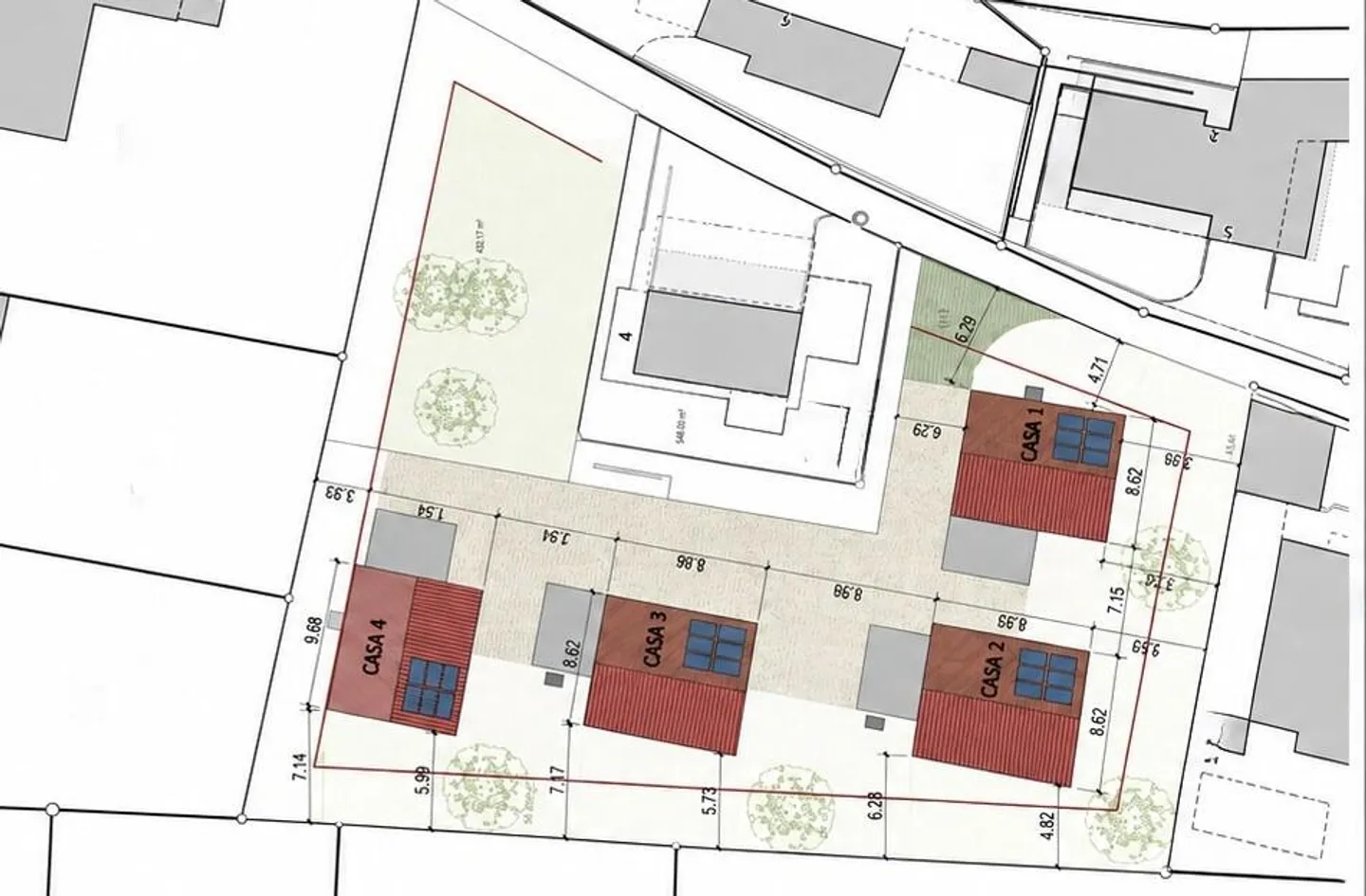 TERRENO CON LICENZA APPROVATA PER 4 VILLE A PONTE CAPRIASCA - Photo 3 of 7