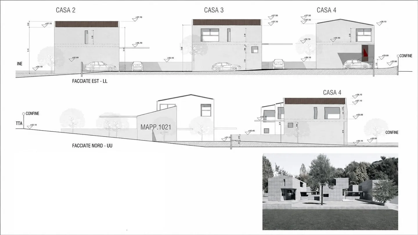 TERRENO CON LICENZA APPROVATA PER 4 VILLE A PONTE CAPRIASCA - Photo 6 of 7