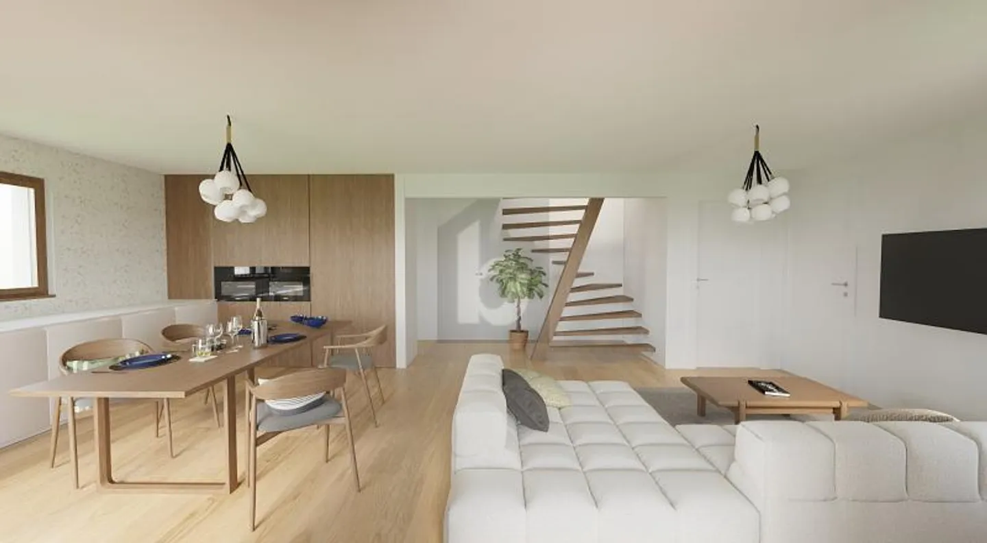 Geräumiges Duplex mit Balkon - Foto 3 von 6