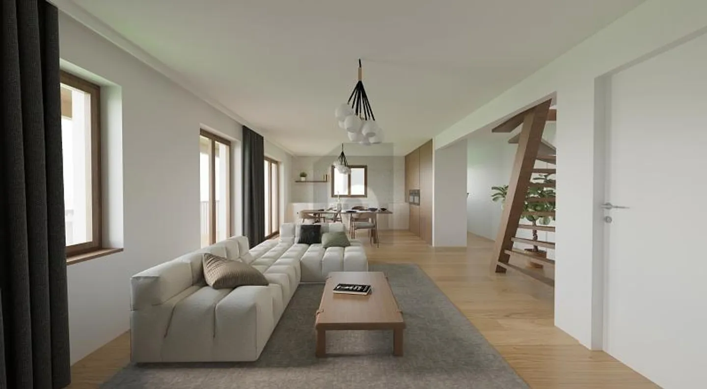 Geräumiges Duplex mit Balkon - Foto 4 von 6