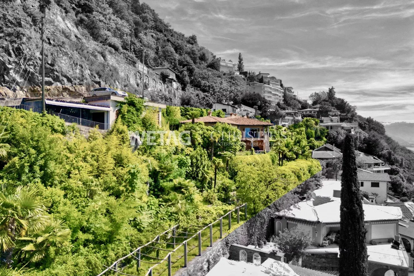 Mediterranean Villa with Large Garden, Outdoor Pool & Panoramic Views for Sale in Ronco sopra Ascona - Photo 12 of 13