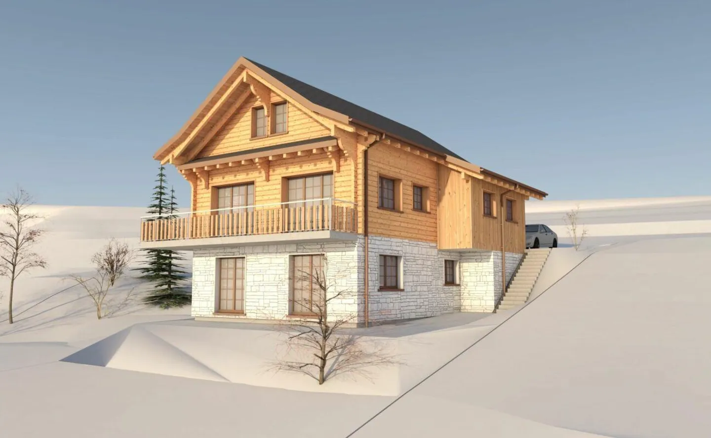 Chalet moderno con costruzione sostenibile e panorama montano - Foto 3 di 8