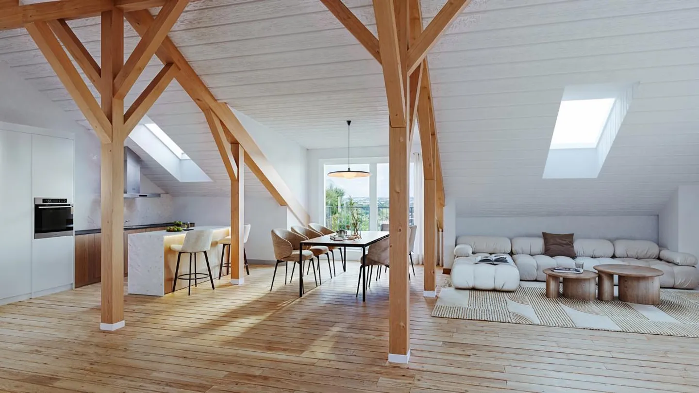 Old charm, modern style. 3.5 rooms / 100m² with generous volume - Photo 2 of 11